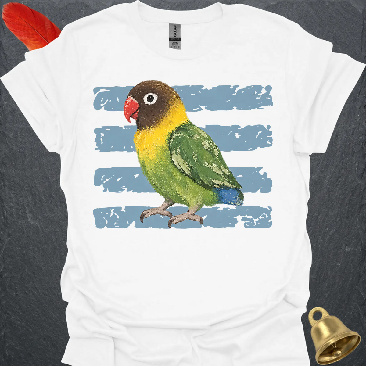 Black-Masked Lovebird Brush T-Shirt