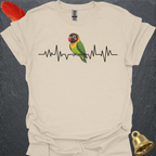 Black-Masked Lovebird Heartbeat T-Shirt