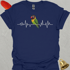 Black-Masked Lovebird Heartbeat T-Shirt