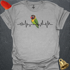 Black-Masked Lovebird Heartbeat T-Shirt