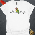 Black-Masked Lovebird Heartbeat T-Shirt