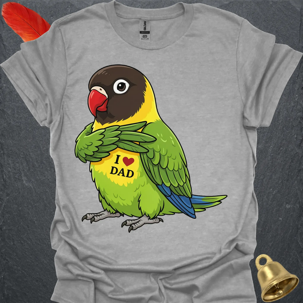 Black-Masked Lovebird I Love Dad T-Shirt