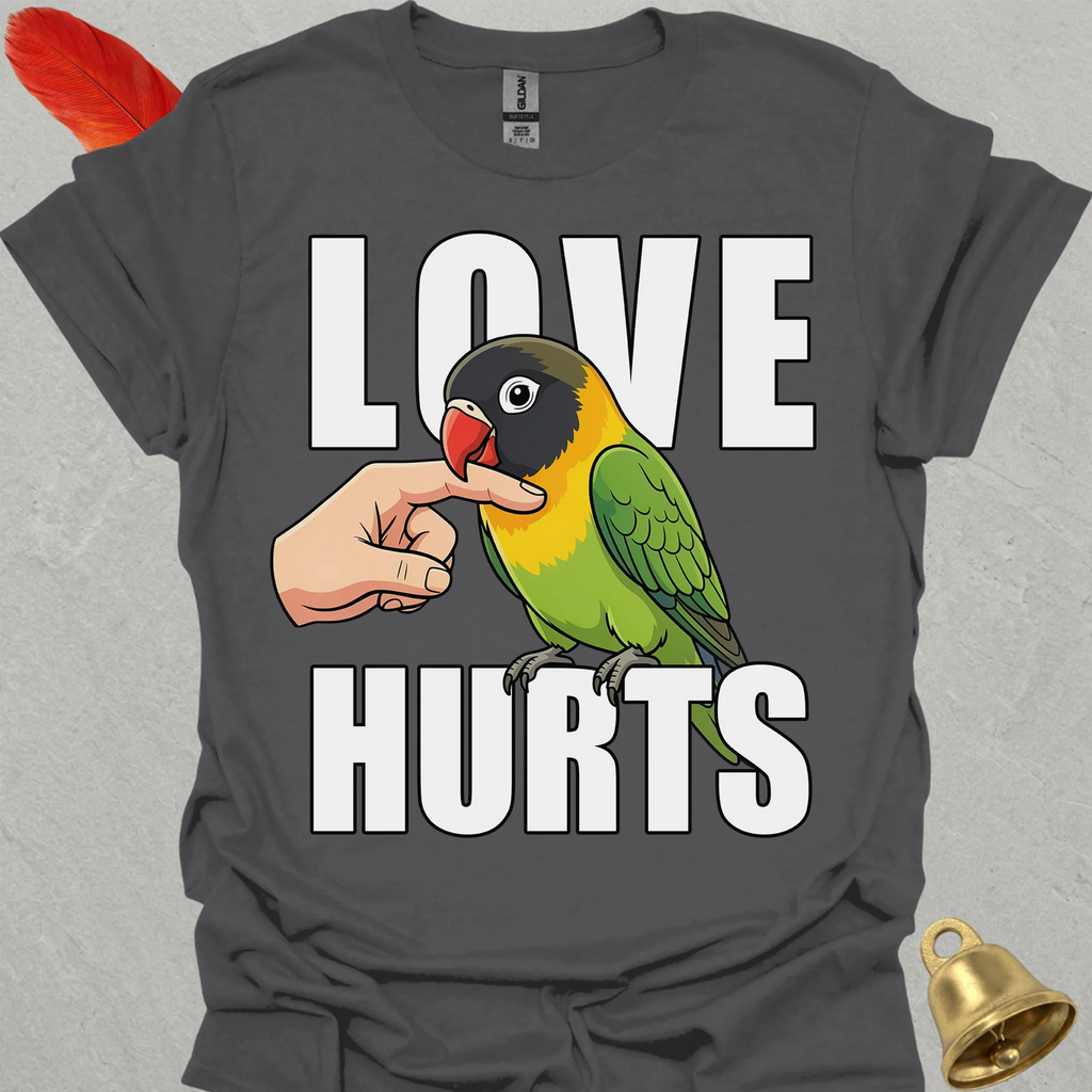 Black-Masked Lovebird Love Hurts T-Shirt