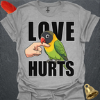 Black-Masked Lovebird Love Hurts T-Shirt