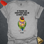 Black-Masked Lovebird Olympic Pooper T-Shirt