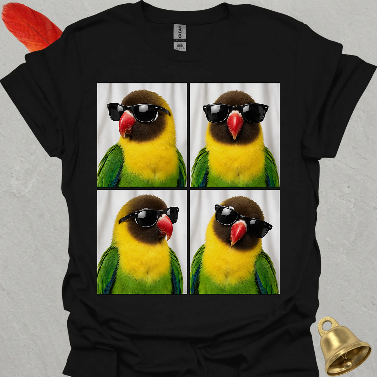 Black-Masked Lovebird Photobooth T-Shirt