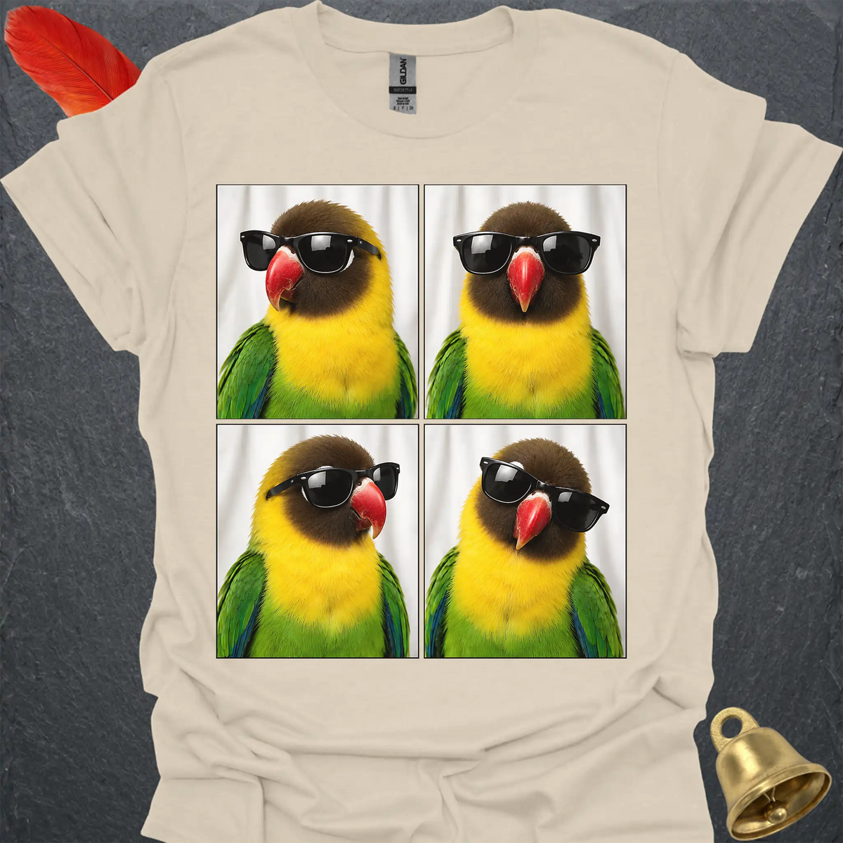 Black-Masked Lovebird Photobooth T-Shirt
