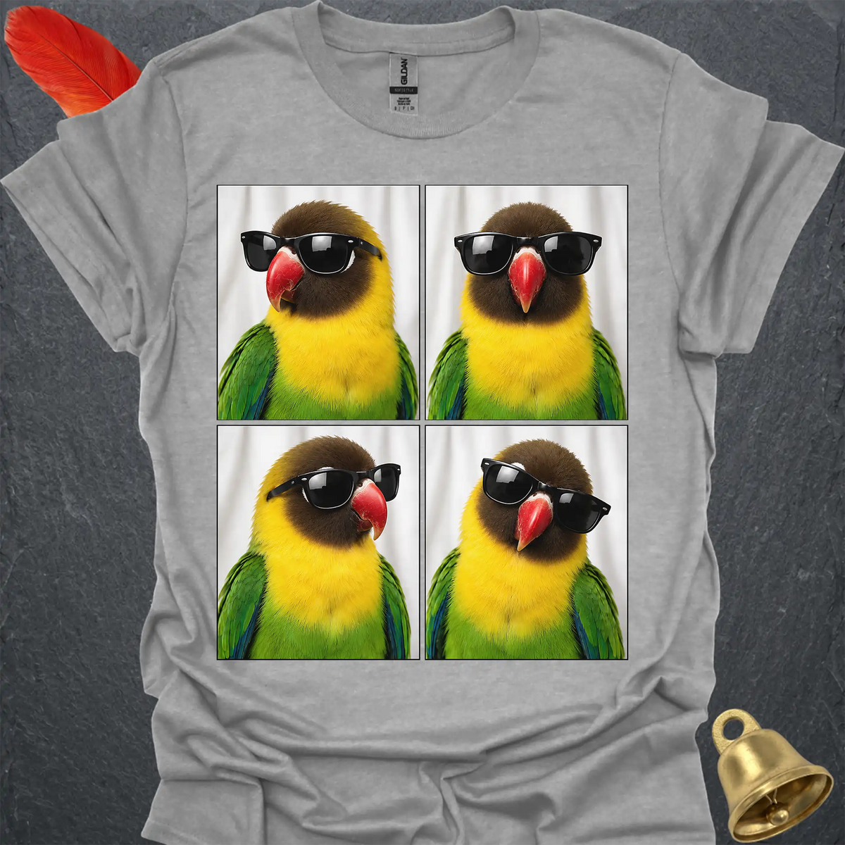 Black-Masked Lovebird Photobooth T-Shirt
