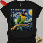 Black-Masked Lovebird Starry Night T-Shirt