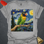 Black-Masked Lovebird Starry Night T-Shirt