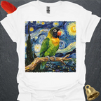 Black-Masked Lovebird Starry Night T-Shirt