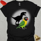 Black-Masked Lovebird T-Rex T-Shirt