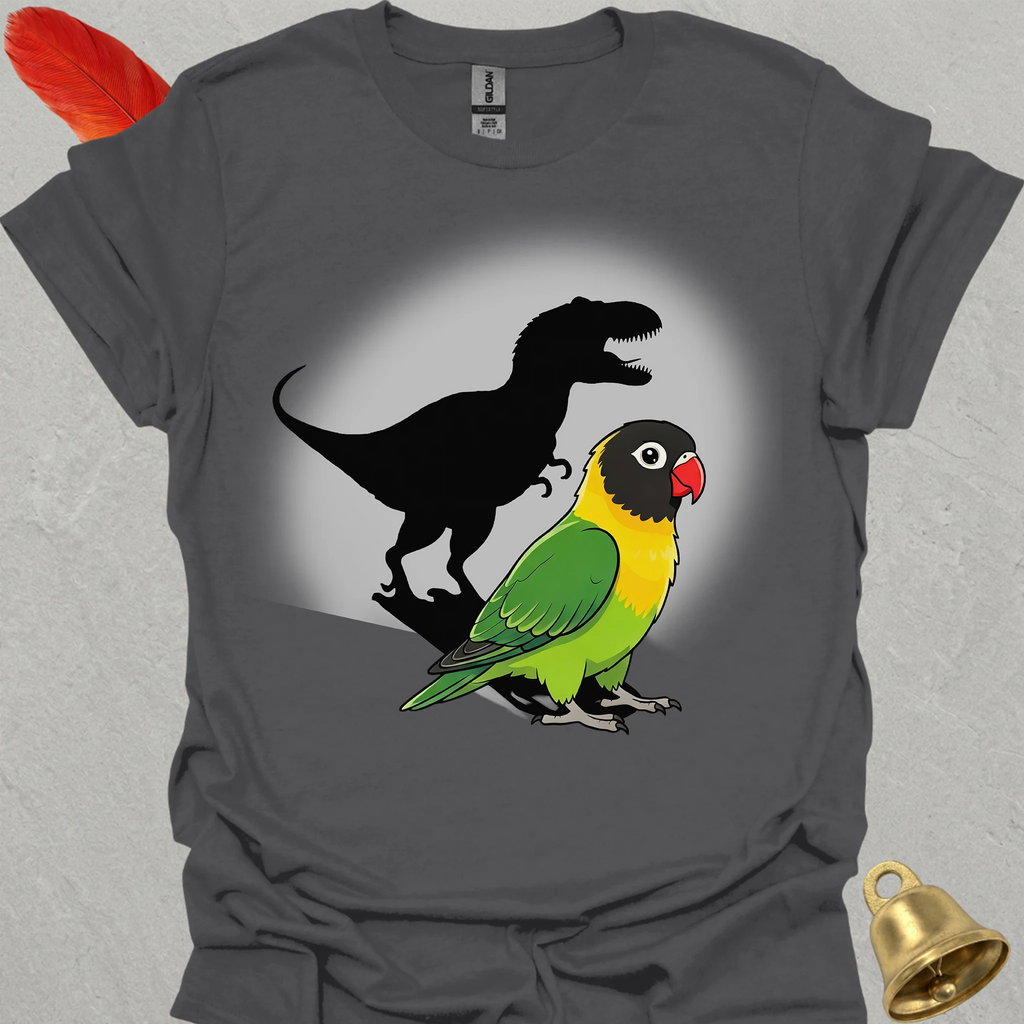 Black-Masked Lovebird T-Rex T-Shirt