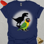 Black-Masked Lovebird T-Rex T-Shirt
