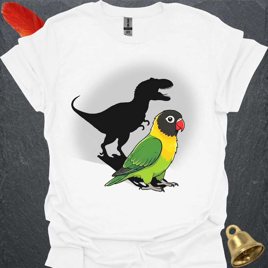 Black-Masked Lovebird T-Rex T-Shirt