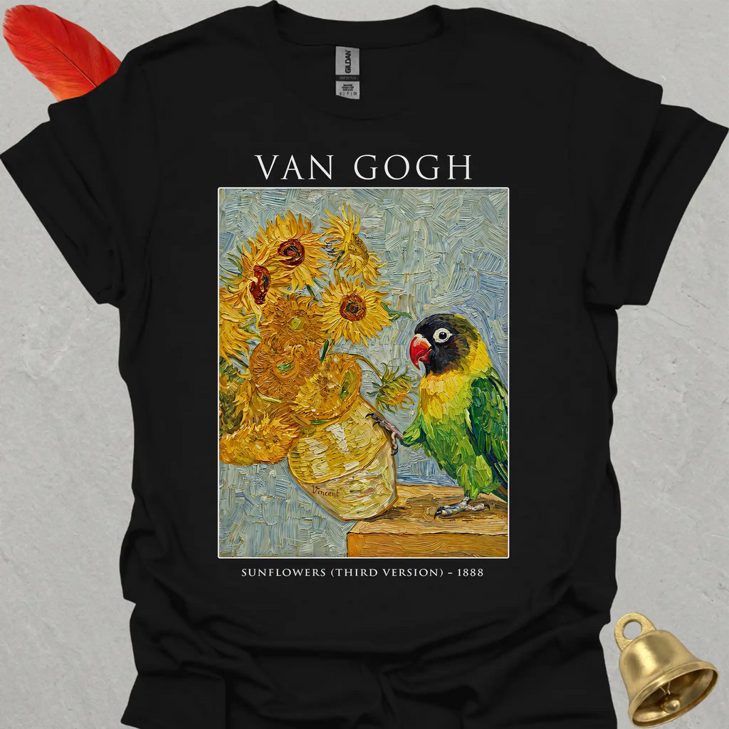 Black-Masked Lovebird Van Gogh T-Shirt