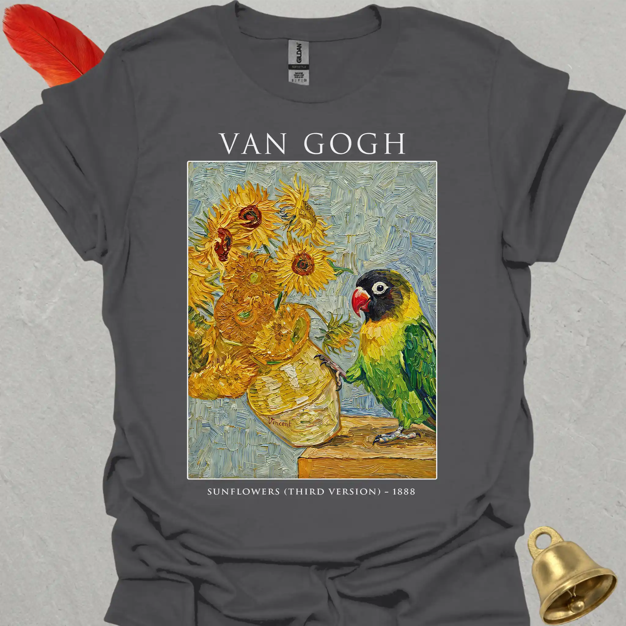 Black-Masked Lovebird Van Gogh T-Shirt