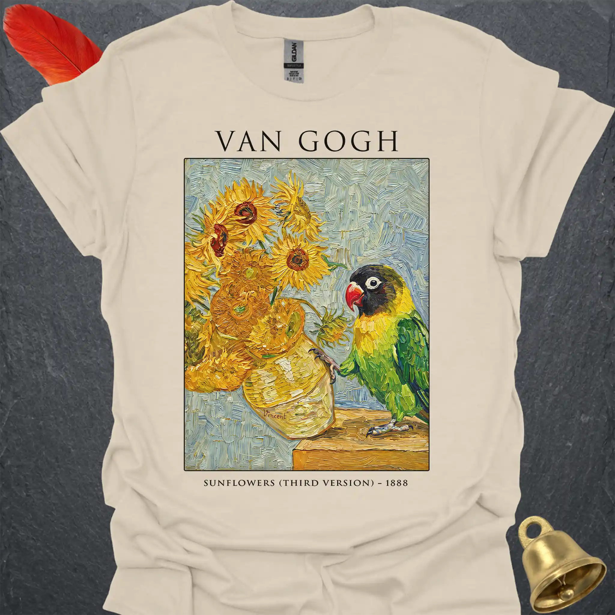 Black-Masked Lovebird Van Gogh T-Shirt