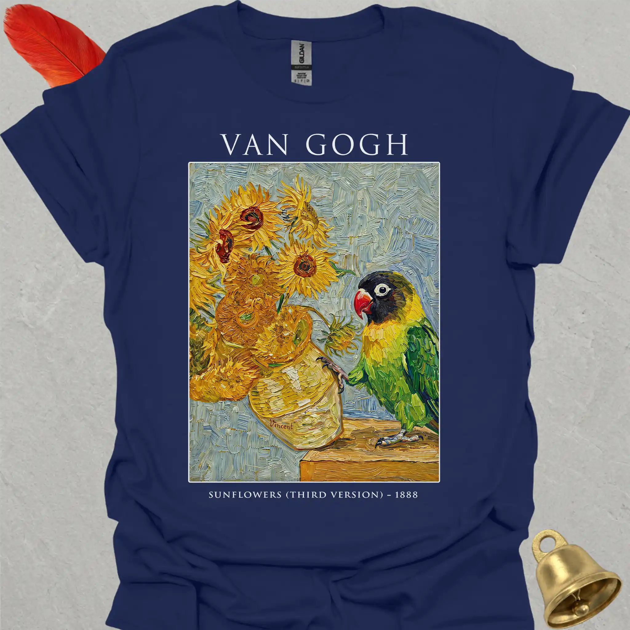 Black-Masked Lovebird Van Gogh T-Shirt