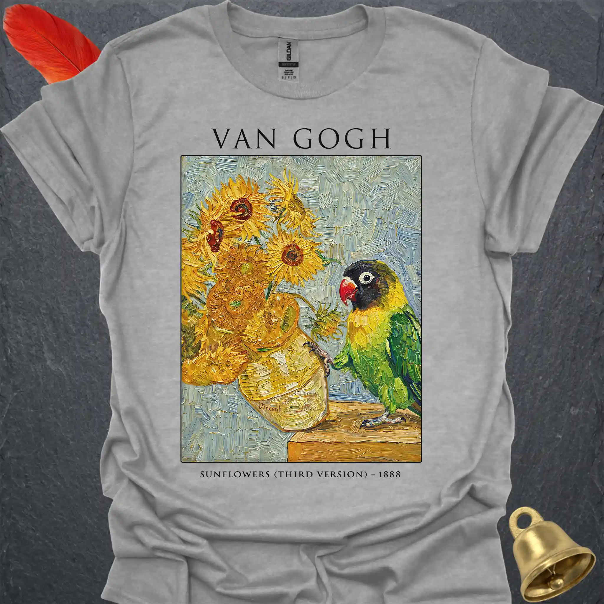 Black-Masked Lovebird Van Gogh T-Shirt