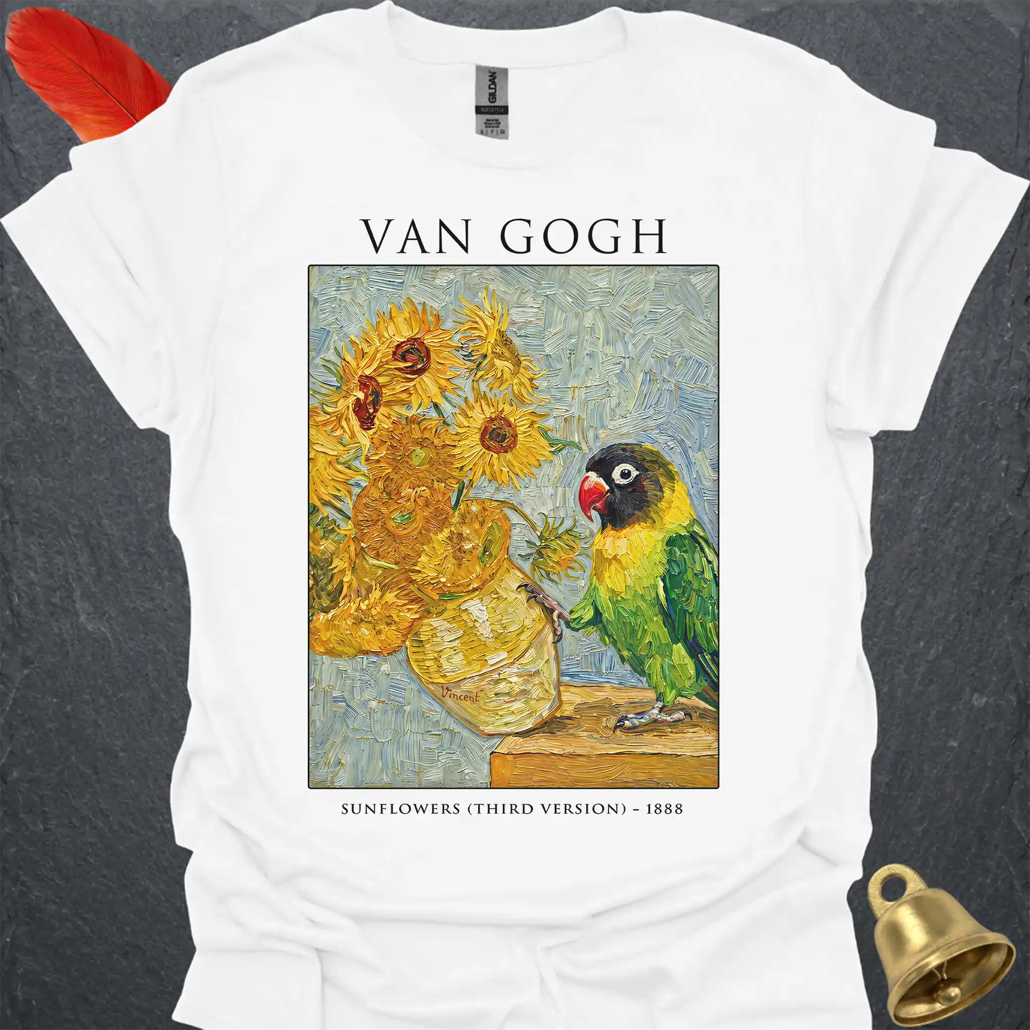 Black-Masked Lovebird Van Gogh T-Shirt