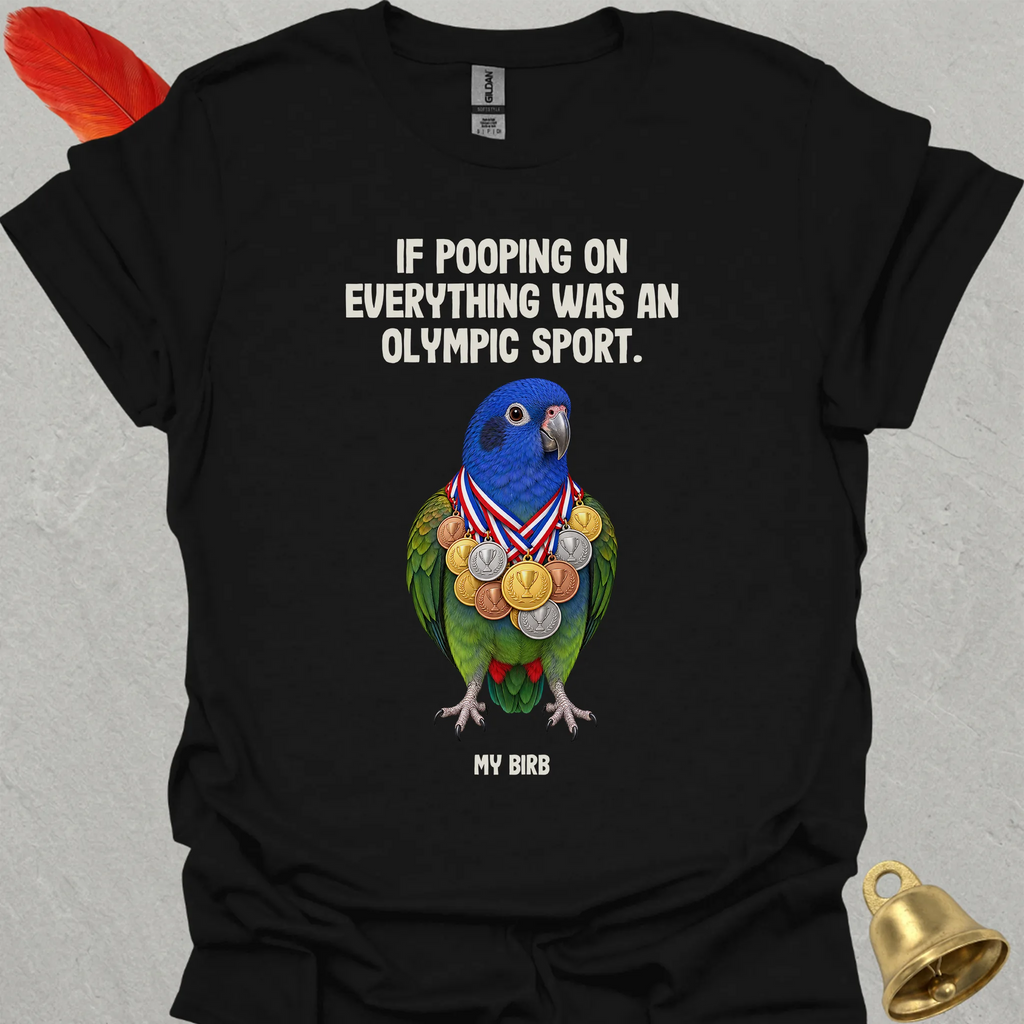 Blue-Headed Pionus Olympic Pooper T-Shirt