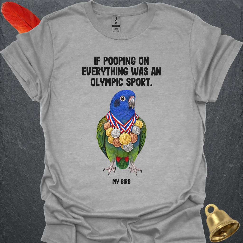 Blue-Headed Pionus Olympic Pooper T-Shirt