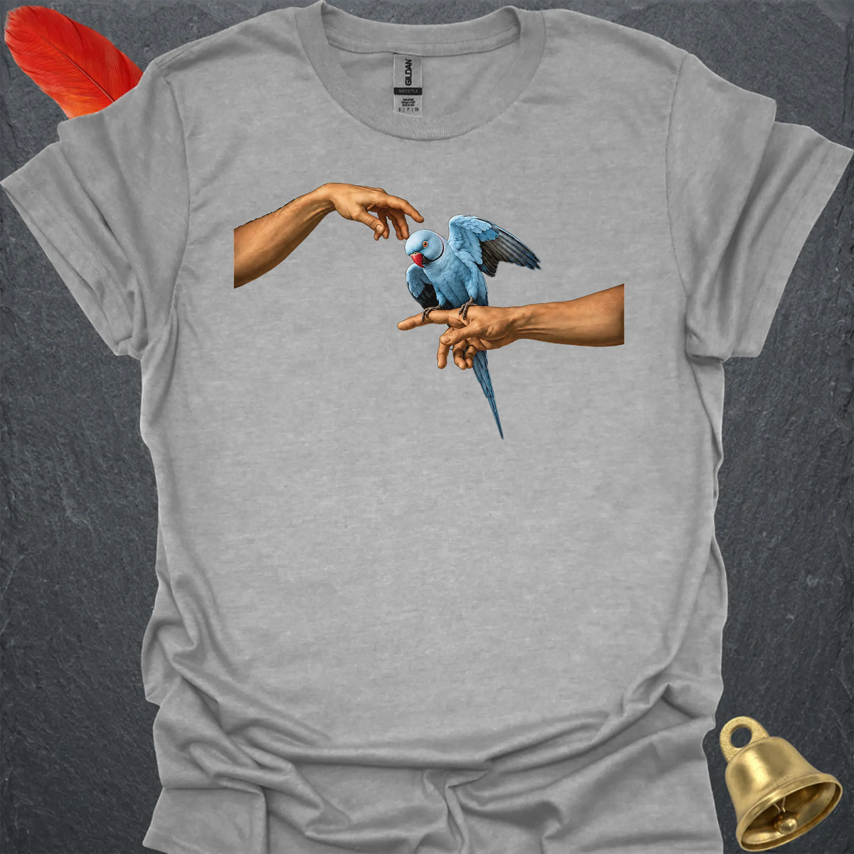 Blue Indian Ringneck Adam T-Shirt