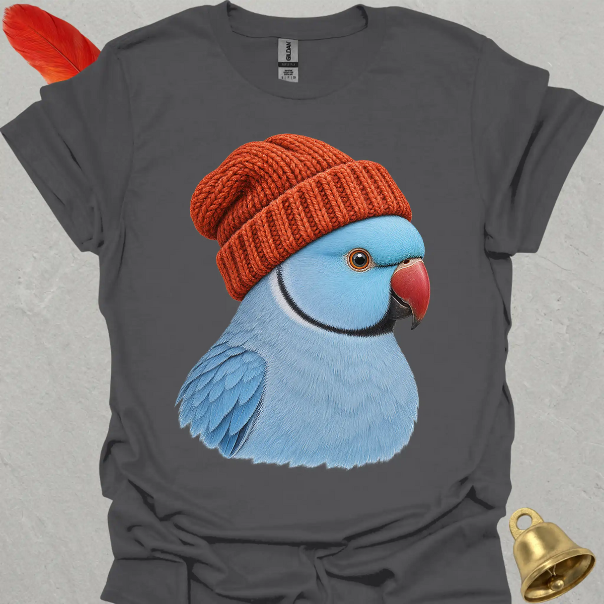 Blue Indian Ringneck Beanie T-Shirt