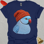 Blue Indian Ringneck Beanie T-Shirt