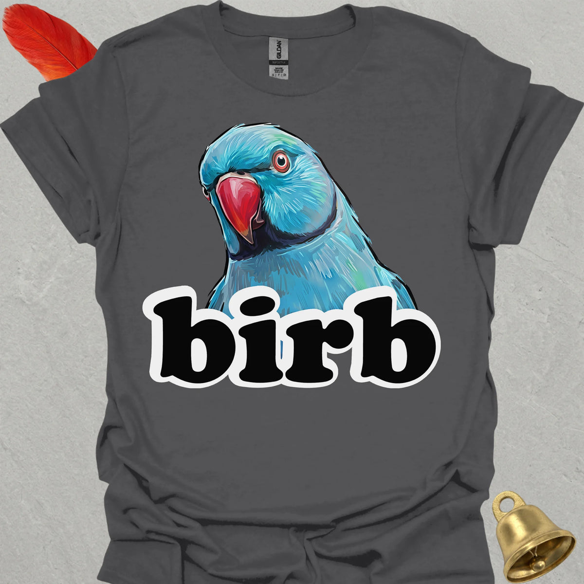 Blue Indian Ringneck Birb T-Shirt