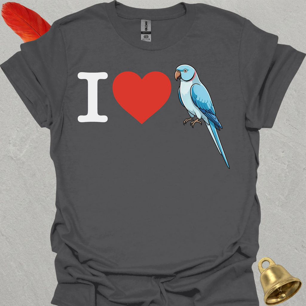 I Love Blue Indian Ringneck T-Shirt