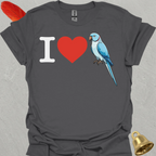 I Love Blue Indian Ringneck T-Shirt