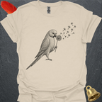Blue Indian Ringneck Blowing Wishes T-Shirt