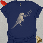 Blue Indian Ringneck Blowing Wishes T-Shirt