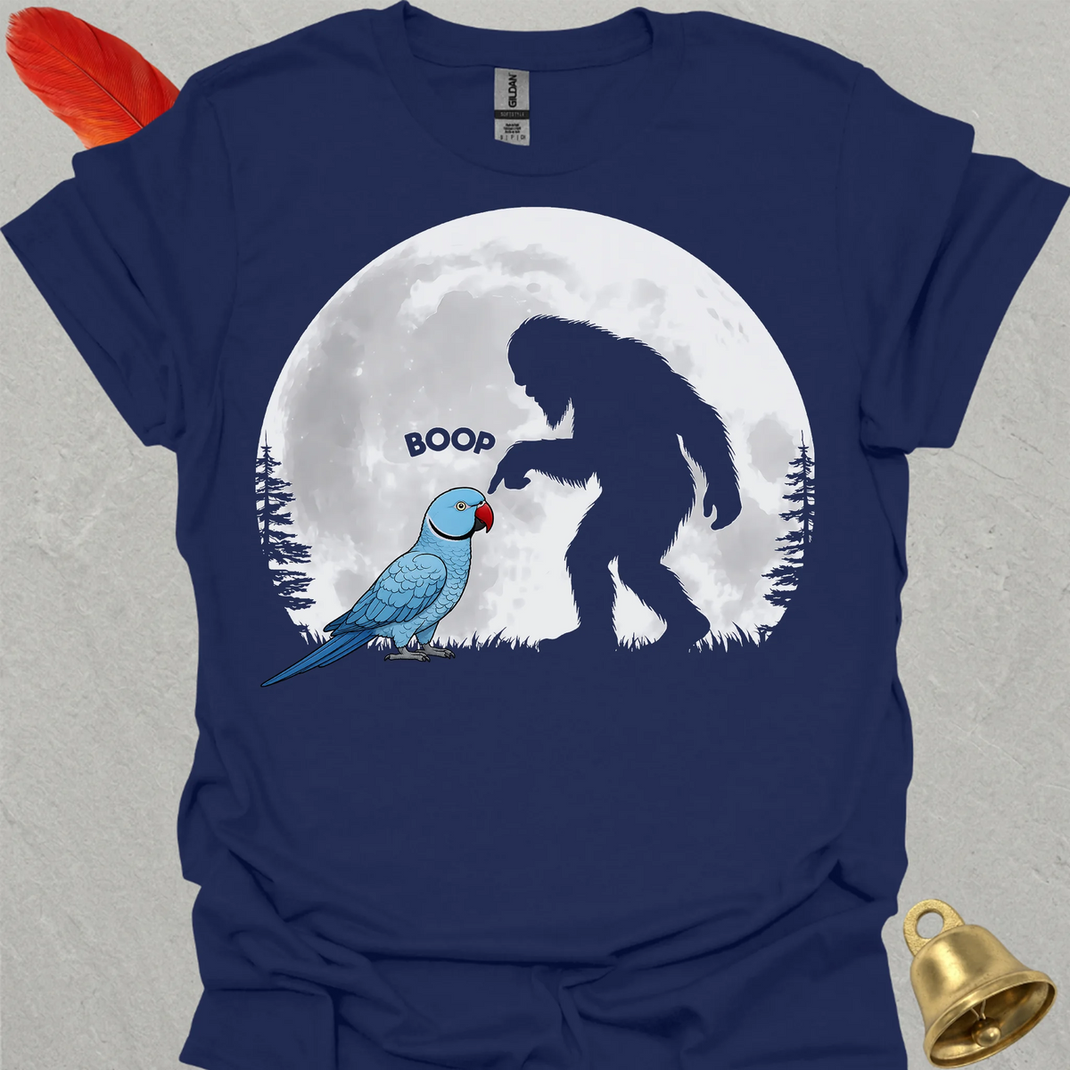 Blue Indian Ringneck Boop T-Shirt