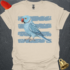 Blue Indian Ringneck Brush T-Shirt