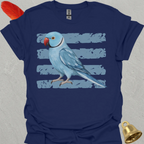 Blue Indian Ringneck Brush T-Shirt