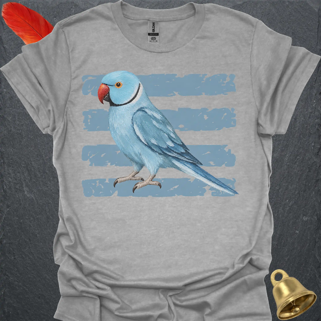 Blue Indian Ringneck Brush T-Shirt