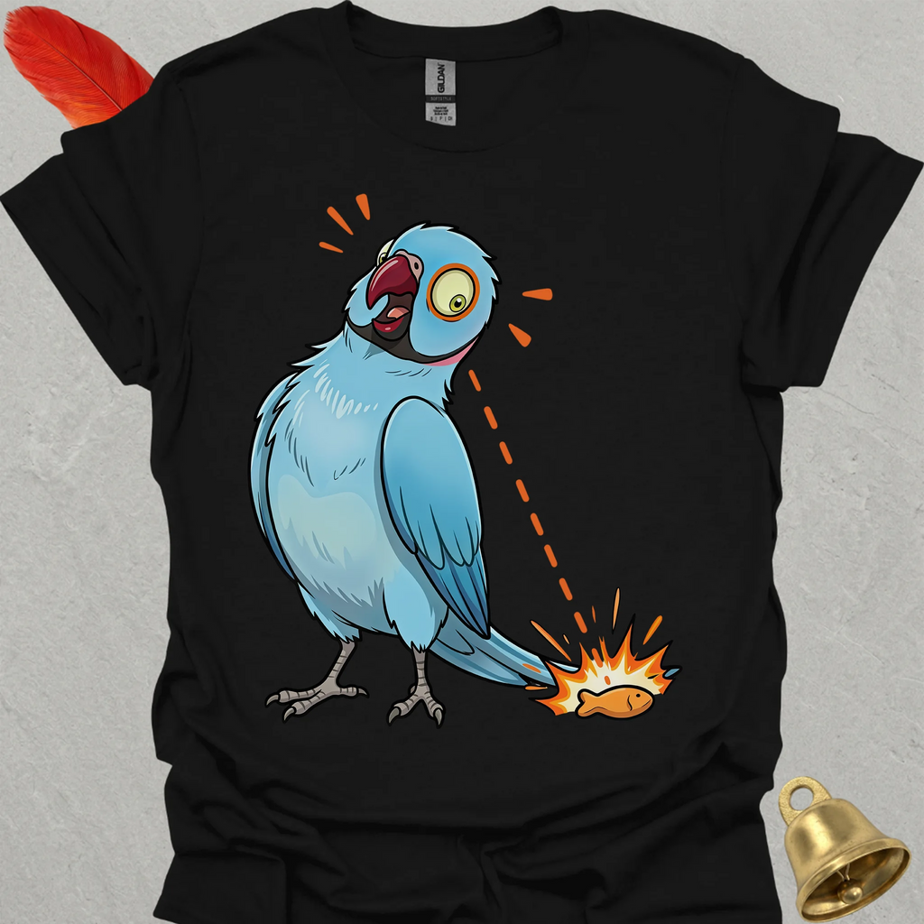 Blue Indian Ringneck Eye on Prize T-Shirt