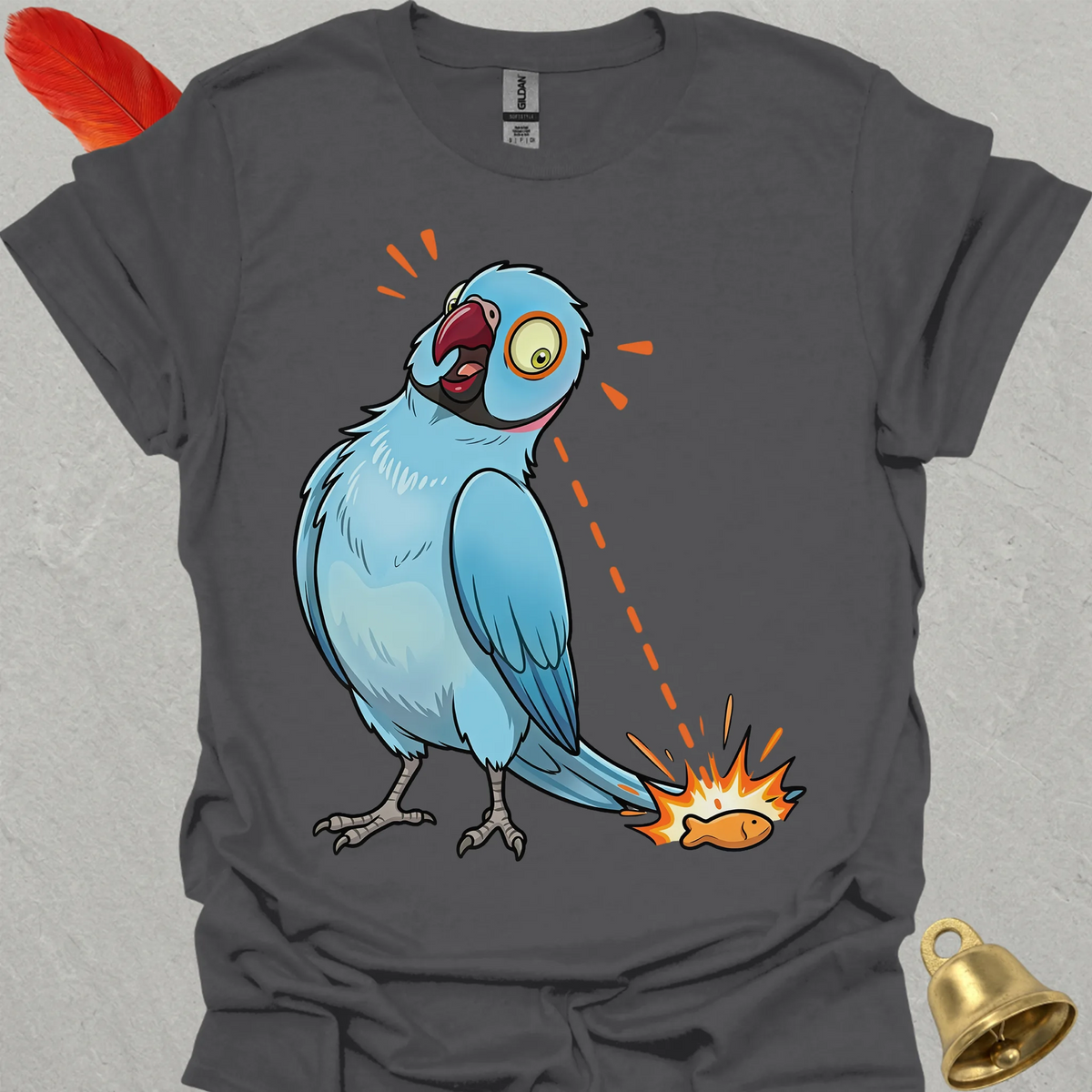 Blue Indian Ringneck Eye on Prize T-Shirt