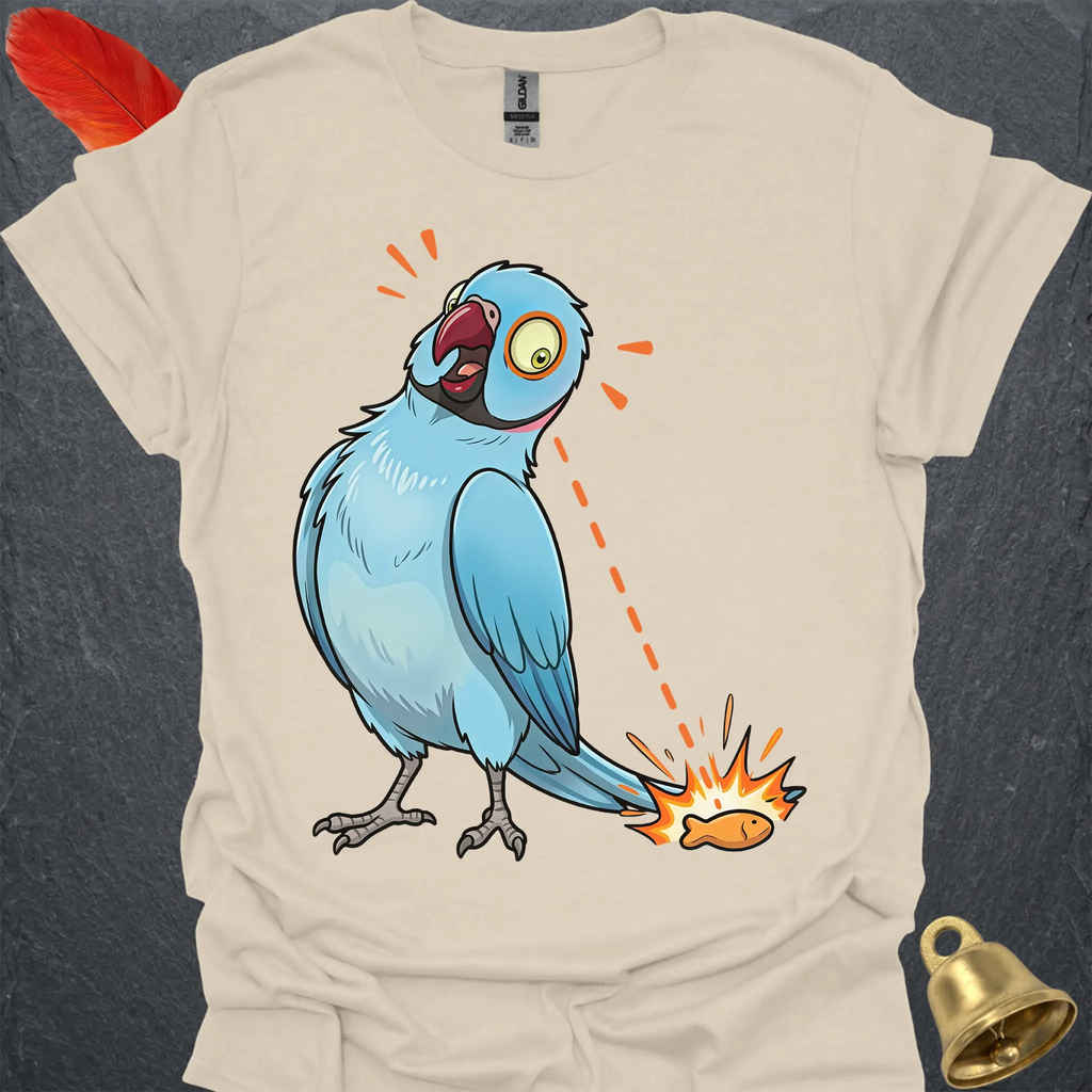 Blue Indian Ringneck Eye on Prize T-Shirt