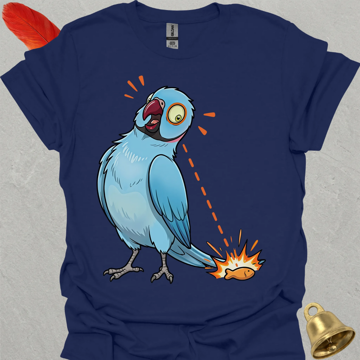 Blue Indian Ringneck Eye on Prize T-Shirt