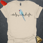 Blue Indian Ringneck Heartbeat T-Shirt
