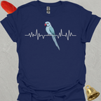 Blue Indian Ringneck Heartbeat T-Shirt