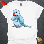 Blue Indian Ringneck I Love Mom T-Shirt