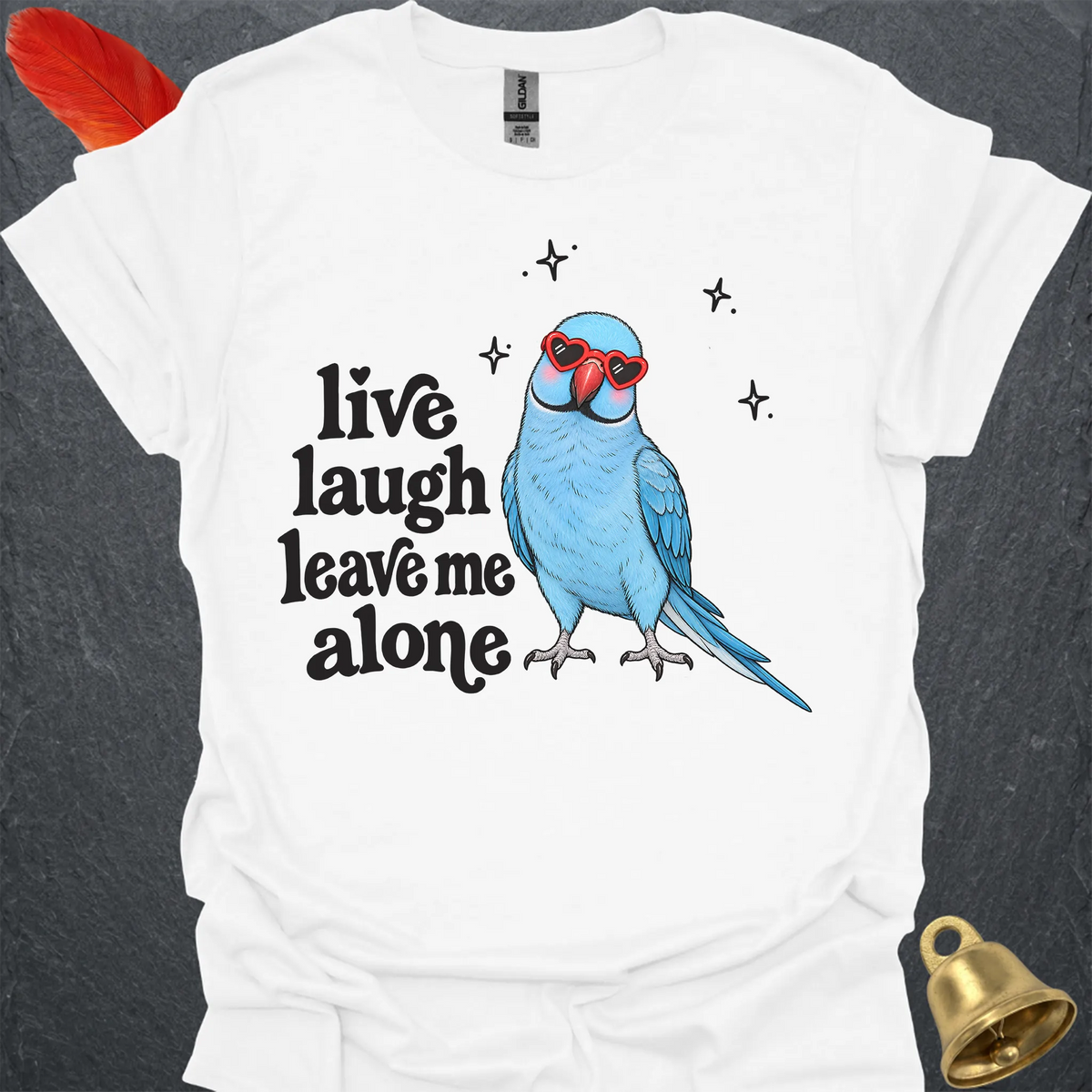 Blue Indian Ringneck Live Laugh T-Shirt