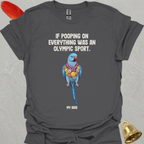 Blue Indian Ringneck Olympic Pooper T-Shirt