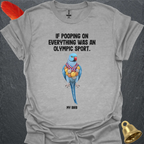Blue Indian Ringneck Olympic Pooper T-Shirt