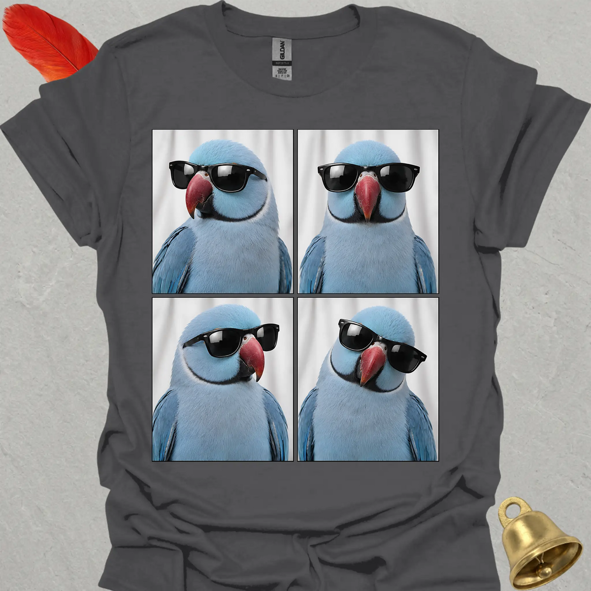 Blue Indian Ringneck Photobooth T-Shirt